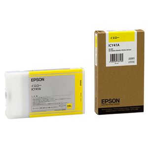（まとめ） エプソン EPSON PX-Pインクカートリッジ イエロー 220ml ICY41A 1個 【×3セット】 - 拡大画像