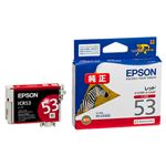 （まとめ） エプソン EPSON インクカートリッジ レッド ICR53 1個 【×4セット】