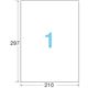 （まとめ） TANOSEE マルチプリンターラベル 高白色タイプ A4 ノーカット 1箱（100シート） 【×5セット】 - 縮小画像2