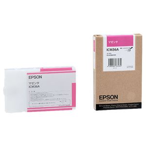 （まとめ） エプソン EPSON PX-P／K3インクカートリッジ マゼンタ 110ml ICM36A 1個 【×6セット】 - 拡大画像
