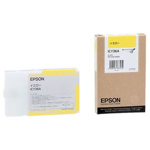 （まとめ） エプソン EPSON PX-P／K3インクカートリッジ イエロー 110ml ICY36A 1個 【×6セット】 - 拡大画像