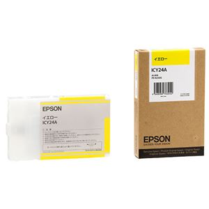 （まとめ） エプソン EPSON PX-P／K3インクカートリッジ イエロー 110ml ICY24A 1個 【×6セット】 - 拡大画像