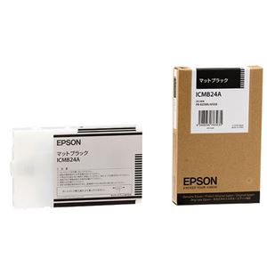 （まとめ） エプソン EPSON PX-P／K3インクカートリッジ マットブラック 110ml ICMB24A 1個 【×6セット】 - 拡大画像