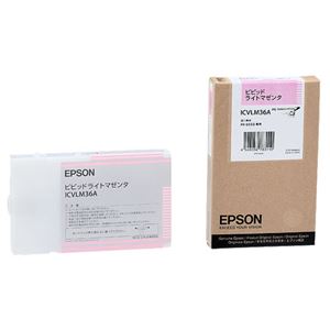 （まとめ） エプソン EPSON PX-P／K3インクカートリッジ ビビッドライトマゼンタ 110ml ICVLM36A 1個 【×6セット】 - 拡大画像