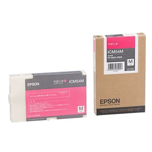 （まとめ） エプソン EPSON インクカートリッジ マゼンタ Mサイズ ICM54M 1個 【×3セット】 - 拡大画像