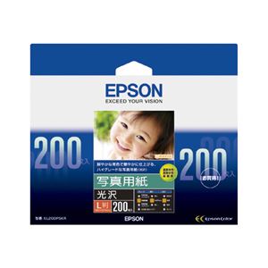 （まとめ） エプソン EPSON 写真用紙＜光沢＞ L判 KL200PSKR 1箱（200枚） 【×3セット】 - 拡大画像