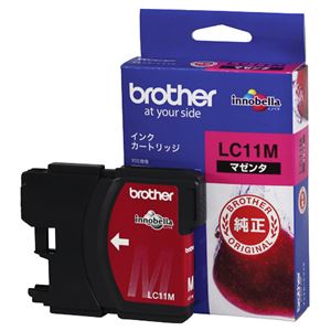 （まとめ） ブラザー BROTHER インクカートリッジ マゼンタ LC11M 1個 【×4セット】 - 拡大画像