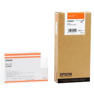 （まとめ） エプソン EPSON PX-P／K3インクカートリッジ オレンジ 350ml ICOR57 1個 【×3セット】 - 拡大画像