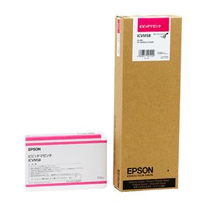 （まとめ） エプソン EPSON PX-P／K3インクカートリッジ ビビッドマゼンタ 700ml ICVM58 1個 【×3セット】 - 拡大画像