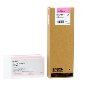（まとめ） エプソン EPSON PX-P／K3インクカートリッジ ビビッドライトマゼンタ 700ml ICVLM58 1個 【×3セット】 - 拡大画像