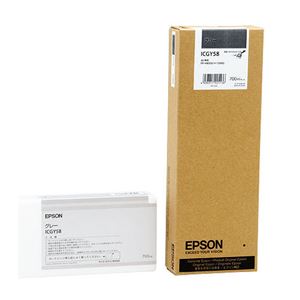 （まとめ） エプソン EPSON PX-P／K3インクカートリッジ グレー 700ml ICGY58 1個 【×3セット】 - 拡大画像