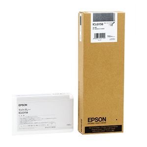 （まとめ） エプソン EPSON PX-P／K3インクカートリッジ ライトグレー 700ml ICLGY58 1個 【×3セット】 - 拡大画像