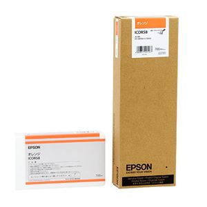（まとめ） エプソン EPSON PX-P／K3インクカートリッジ オレンジ 700ml ICOR58 1個 【×3セット】 - 拡大画像