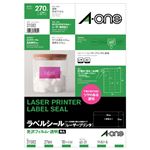 （まとめ） エーワン レーザープリンターラベル 光沢フィルム・透明 A4 27面 62×31mm 31582 1冊（10シート） 【×3セット】