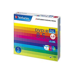 （まとめ） バーベイタム データ用DVD-R DL 8.5GB ホワイトワイドプリンターブル 5mmスリムケース DHR85HP5V1 1パック（5枚） 【×3セット】 - 拡大画像
