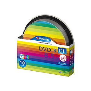 （まとめ） バーベイタム データ用DVD-R DL 8.5GB ワイドプリンターブル スピンドルケース DHR85HP10SV1 1パック（10枚） 【×2セット】 - 拡大画像