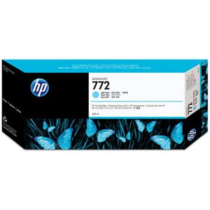 （まとめ） HP772 インクカートリッジ ライトシアン 300ml 顔料系 CN632A 1個 【×3セット】 - 拡大画像