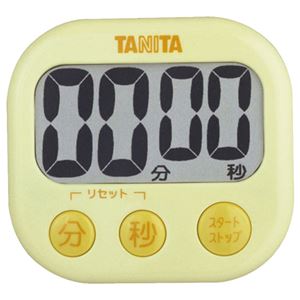 （まとめ） タニタ でか見えタイマー イエロー TD-384YL 1個 【×5セット】 - 拡大画像