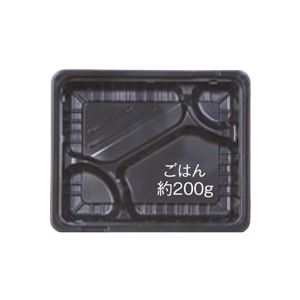 （まとめ） エフピコ MSD箱弁 24-20-1 本体 黒 1パック（50個） 【×5セット】 - 拡大画像