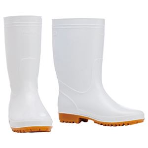 （まとめ） 川西工業 耐油衛生長靴 ホワイト 22.5cm 8300ホワイト22.5 1足 【×3セット】 - 拡大画像