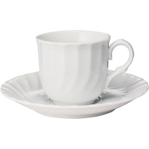 （まとめ） キャロル コーヒー碗皿 1セット（6客） 【×2セット】 - 拡大画像