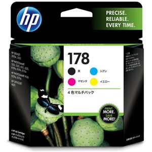 （まとめ） HP178 インクカートリッジ 4色マルチパック CR281AA 1箱（4個：各色1個） 【×3セット】 - 拡大画像