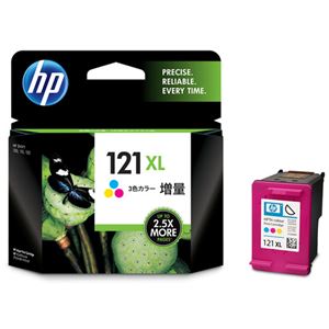 （まとめ） HP121XL プリントカートリッジ 3色カラー 増量 CC644HJ 1個 【×3セット】 - 拡大画像