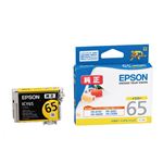 （まとめ） エプソン EPSON インクカートリッジ イエロー ICY65 1個 【×3セット】