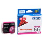 （まとめ） エプソン EPSON インクカートリッジ マゼンタ ICM66 1個 【×3セット】