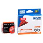 （まとめ） エプソン EPSON インクカートリッジ オレンジ ICOR66 1個 【×3セット】