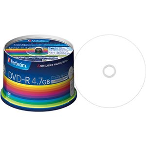 （まとめ） バーベイタム データ用DVD-R 4.7GB 1-16倍速 スピンドルケース DHR47JP50V3 1パック（50枚） 【×2セット】 - 拡大画像