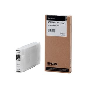 エプソン EPSON インクカートリッジ マットブラック 110ml SC1MB11 1個 - 拡大画像