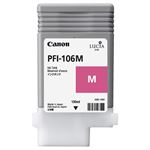 （まとめ） キャノン Canon インクタンク PFI-106 顔料マゼンタ 130ml 6623B001 1個 【×6セット】