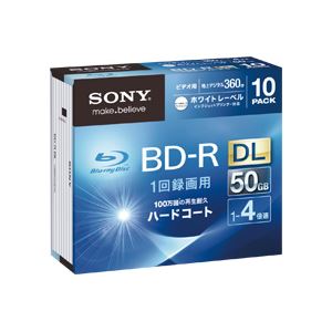 【訳あり・在庫処分】SONY（ソニー） 10BNR2VGPS4 録画用BD-R 50GB 1-4倍速 5mmスリムケース入 10枚パック