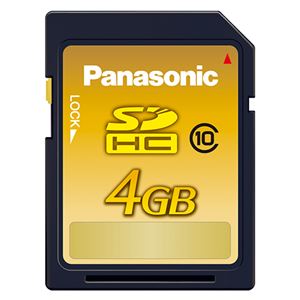 （まとめ） パナソニック SDHCメモリーカード 4GB Class10 RP-SDWA04GJK(1枚) 【×2セット】 - 拡大画像