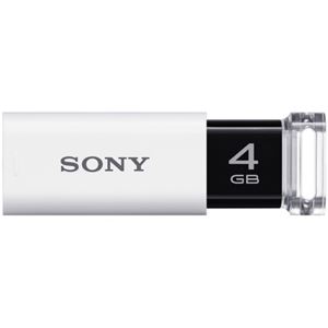 （まとめ） ソニー USBメモリー ポケットビット Uシリーズ 4GB ホワイト USM4GU W 1個 【×3セット】 - 拡大画像
