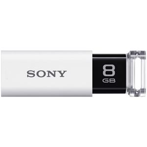 （まとめ） ソニー USBメモリー ポケットビット Uシリーズ 8GB ホワイト USM8GU W 1個 【×2セット】 - 拡大画像