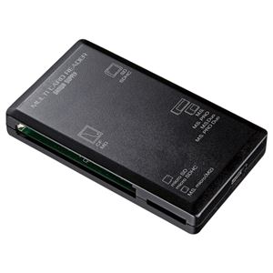 （まとめ） サンワサプライ USB2.0 カードリーダー ブラック ADR-ML1BK 1個 【×3セット】 - 拡大画像