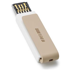 （まとめ） バッファロー キャップレスデザイン USB3.0用 USBメモリー 8GB ブラウン RUF3-CP8G-BR 1個 【×2セット】 - 拡大画像
