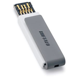 （まとめ） バッファロー キャップレスデザイン USB3.0用 USBメモリー 16GB グレー RUF3-CP16G-GY 1個 【×2セット】 - 拡大画像