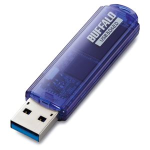 （まとめ） バッファロー USB3.0対応 USBメモリー スタンダードモデル 8GB ブルー RUF3-C8GA-BL 1個 【×2セット】 - 拡大画像