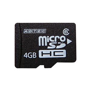 （まとめ） アドテック microSDHC 4GB Class10 SD変換アダプター付 AD-MRHAM4G／10T 1枚 【×3セット】 - 拡大画像