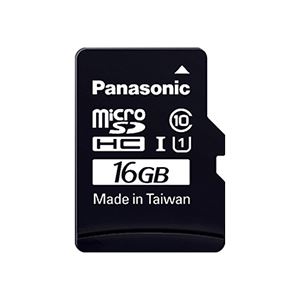 パナソニック microSDHC UHS-Iカード 16GB Class10 RP-SMGA16GJK 1枚 - 拡大画像