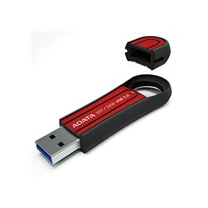 （まとめ） エーデータ USBメモリー 3.0規格 16GB レッド AS107-16G-RRD 1個 【×2セット】 - 拡大画像