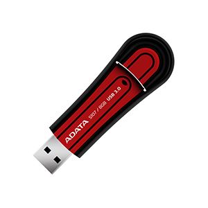 エーデータ USBメモリー 3.0規格 32GB レッド AS107-32G-RRD 1個 - 拡大画像
