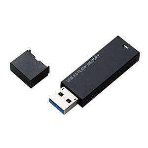 （まとめ） エレコム USB3.0対応 シンプルUSBメモリ 8GB ブラック MF-MSU3A08GBK 1個 【×2セット】 - 拡大画像