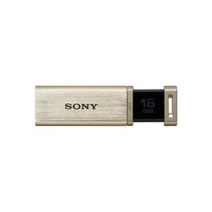 ソニー USBメモリー ポケットビット QXシリーズ ノックスライド式高速 16GB ゴールド USM16GQX N 1個 - 拡大画像