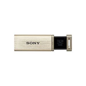 ソニー USBメモリー ポケットビット QXシリーズ ノックスライド式高速 32GB ゴールド USM32GQX N 1個 - 拡大画像