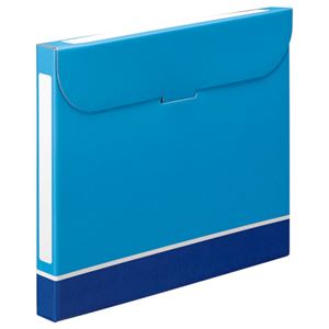 （まとめ） TANOSEE ファイルボックス A4 背幅32mm 青 1パック（5冊） 【×5セット】 - 拡大画像