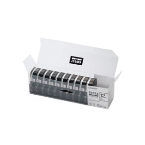 キングジム テプラ PRO テープカートリッジ 6mm 白/黒文字 業務用パック SS6K-10P 1パック(10個) - 拡大画像